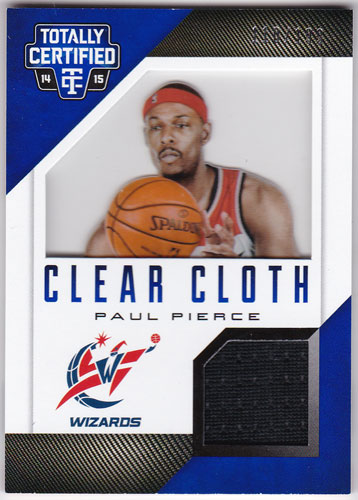 ポール・ピアース 2014-15 Panini Totally Certified Clear Cloth Jersey Blue 110/199 Paul Pierce