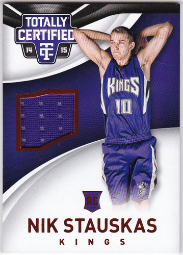 ニック・スタウスカス 2014-15 Panini Totally Certified Jersey Red 069/249 Nik Stauskas