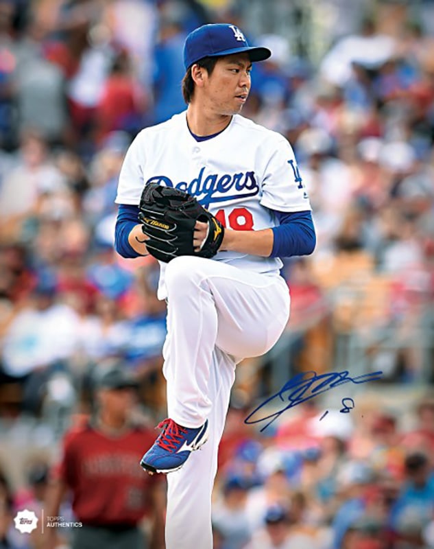 前田健太 直筆サインフォト/ Kenta Maeda Autographed Photo - 2016 16x20 