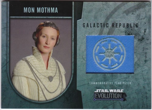 モン・モスマ 2016 Topps Star Wars Evolution Commemorative Flag Patch 031/170 Mon Mothma