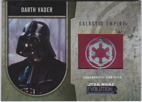 ダース・ベイダー 2016 Topps Star Wars Evolution Commemorative Flag Patch 162/170 Darth Vader
