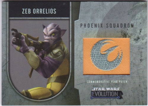 ゼブ・オレリオス 2016 Topps Star Wars Evolution Commemorative Flag Patch 063/170 Zeb Orrelios