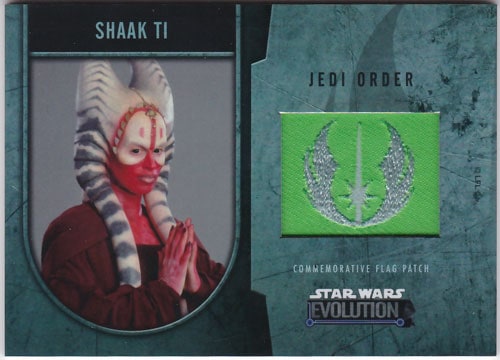 シャク・ティ 2016 Topps Star Wars Evolution Commemorative Flag Patch 052/170 Shaak Ti