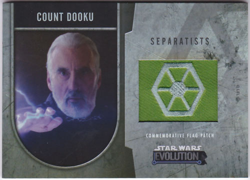 ドゥークー伯爵 2016 Topps Star Wars Evolution Commemorative Flag Patch 121/170 Count Dooku