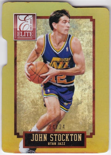 ジョン・ストックトン 2013/14 Panini Elite Gold Status 24/24 John Stockton