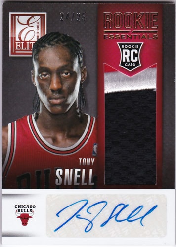 トニー・スネル 2013-14 Panini Elite Rookie Essentials Materials Prime Auto 24/25 Tony Snell