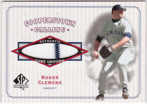 ロジャー・クレメンス 2001 SP Authentic Cooperstown Calling Game