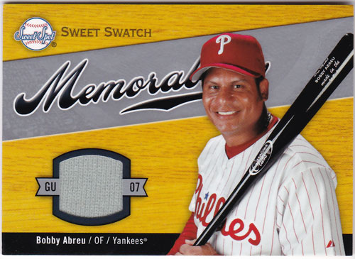 ボビー・アブレイユ 2007 UD Sweet Spot Sweet Swatch Jersey Bobby