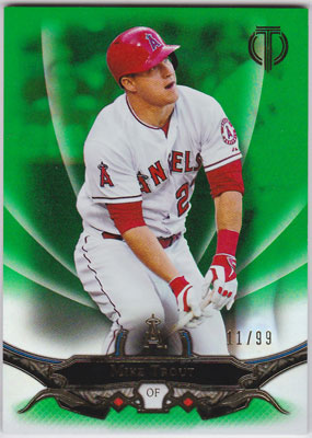 マイク・トラウト 2016 Topps Tribute Base Card Parallel Green 11/99  Mike Trout