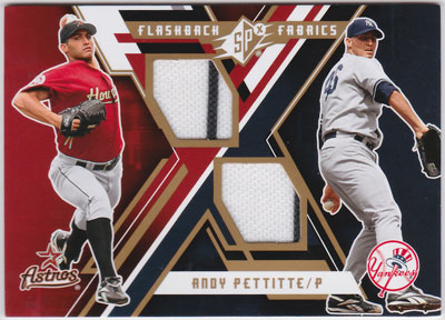 アンディ・ペティット 2009 UD SPx Flashback Fabrics Dual Jersey