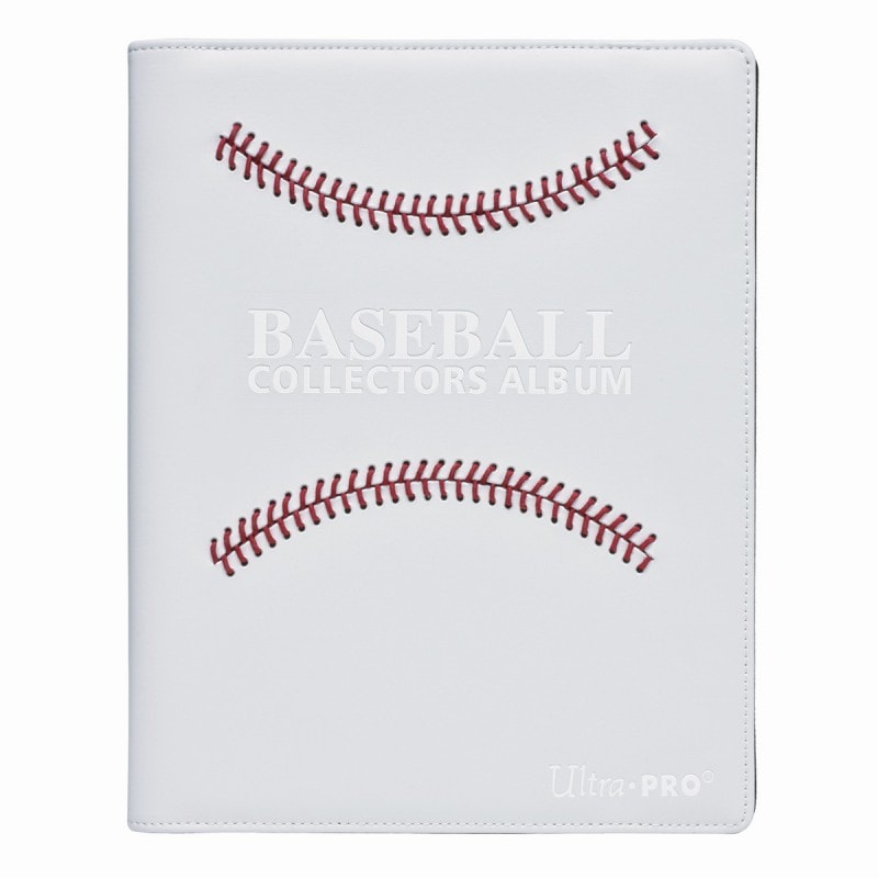 ウルトラプロ(Ultra Pro) 9ポケットポートフォリオ ホワイト/レッドステッチ 20ページ #85403 | White Stitched Baseball Premium PRO-Binder