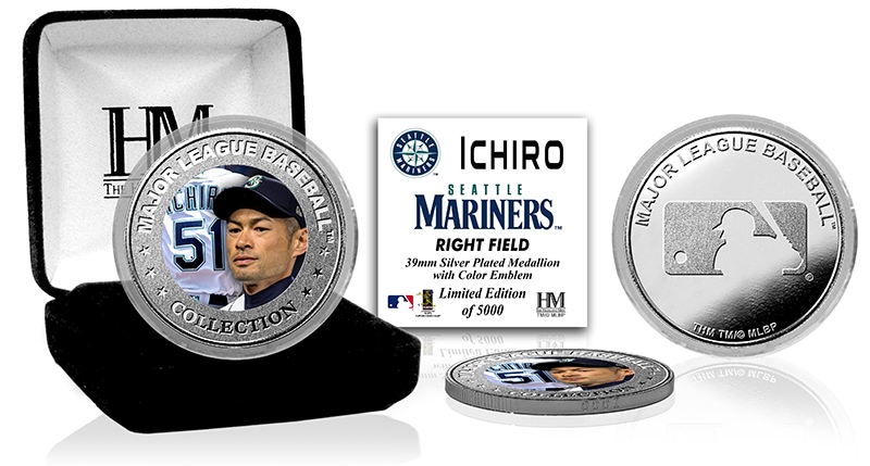 The Highland Mint (ハイランドミント) イチロー シアトル・マリナーズ シルバーカラーコイン (Ichiro Silver Color Coin )