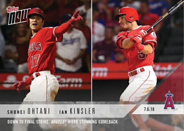 大谷翔平 2018Topps now 23J　▶デビュー戦初勝利　☆日本語　※え 大谷翔平 2018Topps now 23J ▷デビュー戦初勝利 ☆日本語 ※え