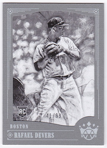 ラファエル・デバース 2018 Panini Diamond Kings Baseball Black & White Variations Gray Frame #104 41/99 Rafael Devers