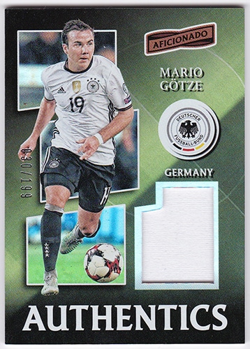 マリオ・ゲッツェ 2016-17 Panini Aficionado Soccer Authentics #A-MG 030/199 Mario Gotze