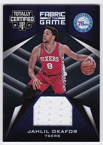 ジャーリール・オカフォー NBA 2016-17 Panini Totally Certified Fabric of the Game #34 Jahlil Okafor
