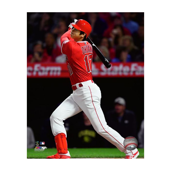 大谷翔平 MLB公式キャンバスフォト 2018年 初ホームラン ルーキー 貴重 大谷翔平 MLB初ホームラン 8x10 フォト 2018/4/3 ロサンゼルス