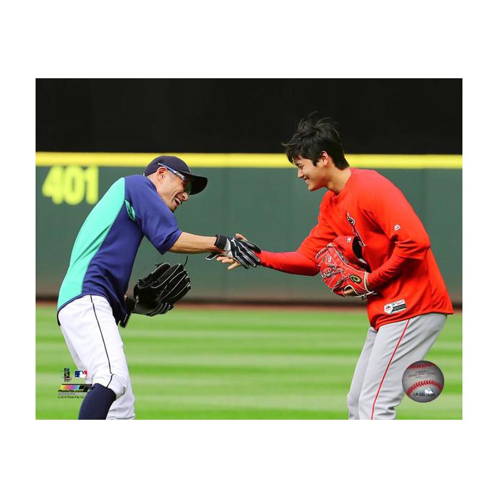 大谷翔平 & イチロー 2018 アクション 8x10 フォト ロサンゼルス・エンゼルス