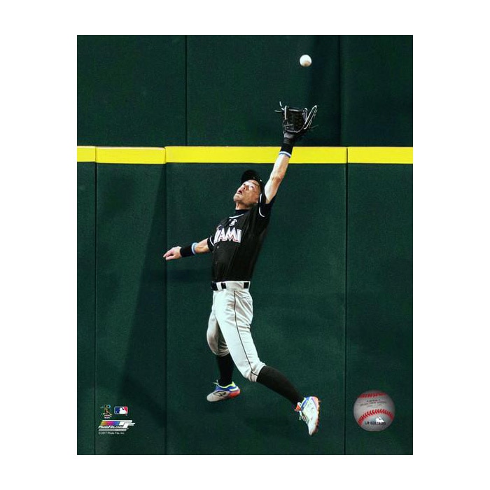 イチロー 2017 アクション 8x10 フォト フロリダ・マーリンズ フォトファイル