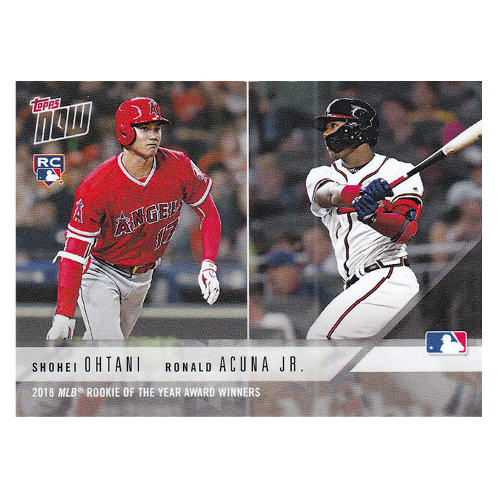 大谷翔平&ロナルド・アクーニャ 2018 MLB Rookie of the Year Award Winners - Shohei Ohtani / Ronald Acuna Jr. MLB Topps Now Card AW-3 12/5入荷