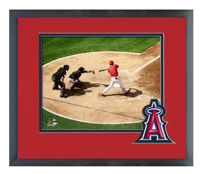 大谷翔平 MLB 2号ホームラン 8x10 フォト 額装 ロサンゼルス・エンゼルス 2/26入荷 フォトファイル
