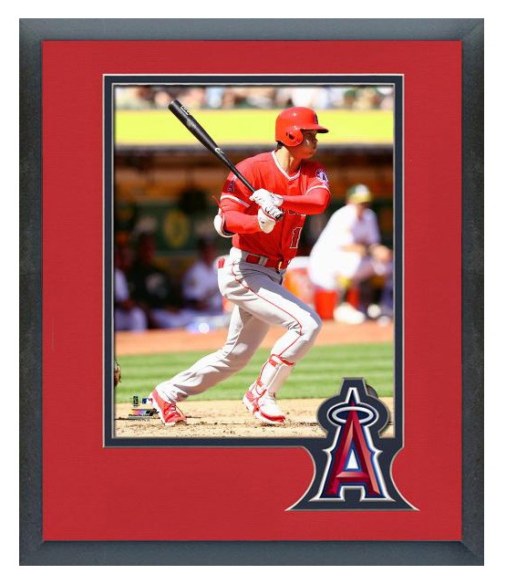 大谷翔平 MLB初ヒット 8x10 フォト 額装 2018/3/29 ロサンゼルス・エンゼルス 2/26入荷 フォトファイル
