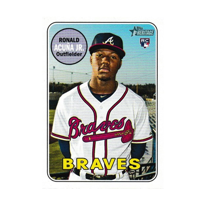 ロナルド・アクーニャ MLBカード 2018 Topps Heritage High Number Rookie Card No.580 / Ronald Acuna Jr.