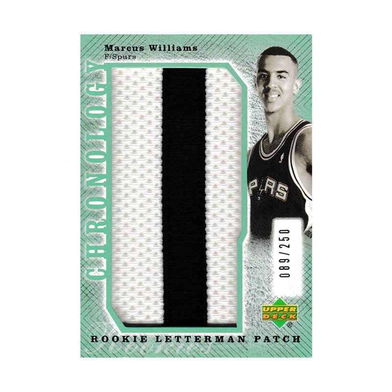 マーカス・ウィリアムズ 2007-08 UD Chronology Rookie Letterman Patch 089/250 Marcus Williams