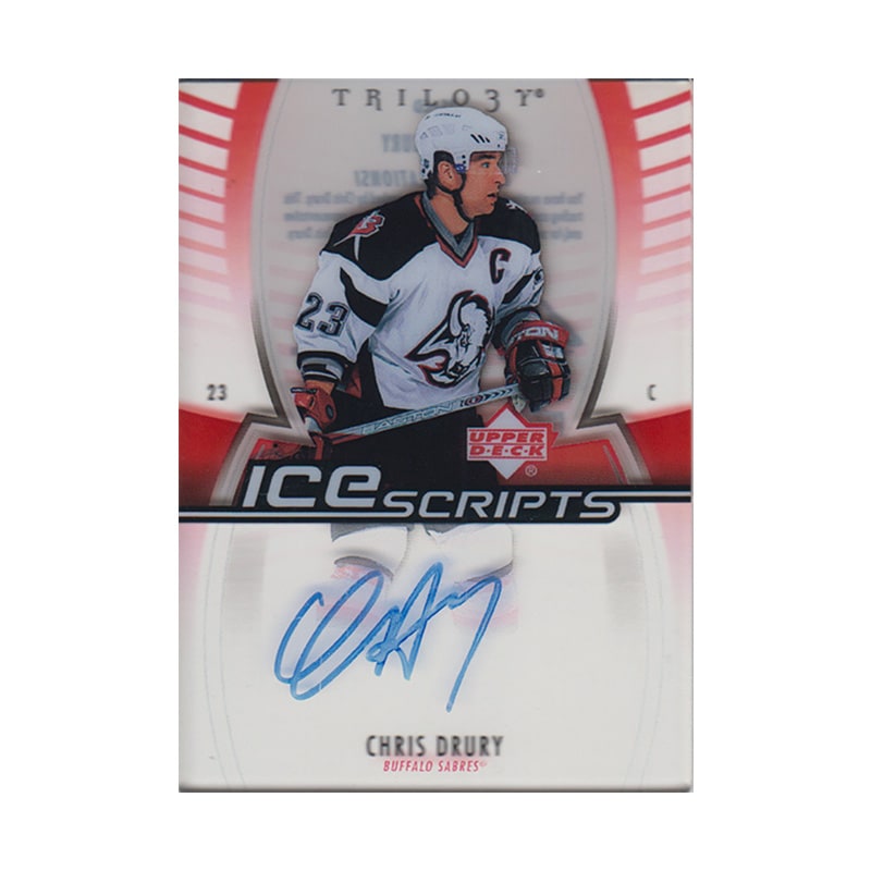 クリス・ドゥルーリー 2006-07 UD Trilogy Ice Scripts / Chris Drury