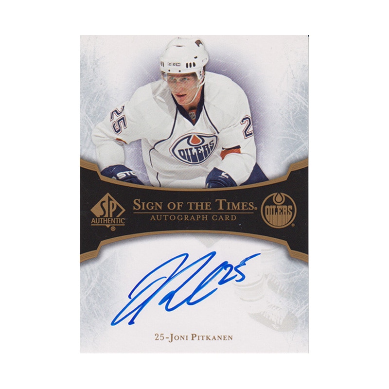 ヨニ・ピッカネン 2007-08 SP Authentic Sign of the Times / Joni Pitkanen
