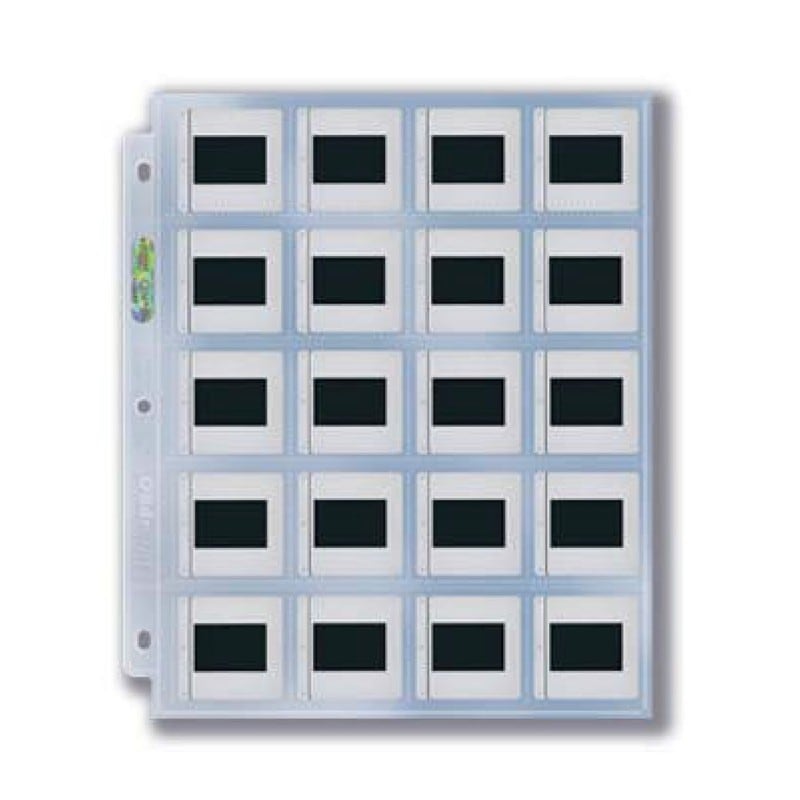 ウルトラプロ (Ultra Pro) 20ポケット シート スライド 用  #511B | 3-Hole Slide Page for 2” x 2” Slides 1枚単位