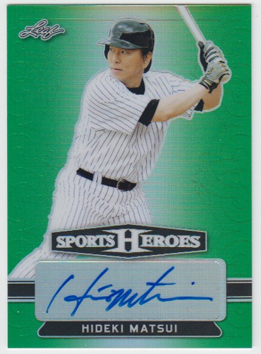 松井秀喜 カードセットMLB 野球 松井秀喜 MLBカード 2018 Leaf Metal Sports Heroes Autographs Green