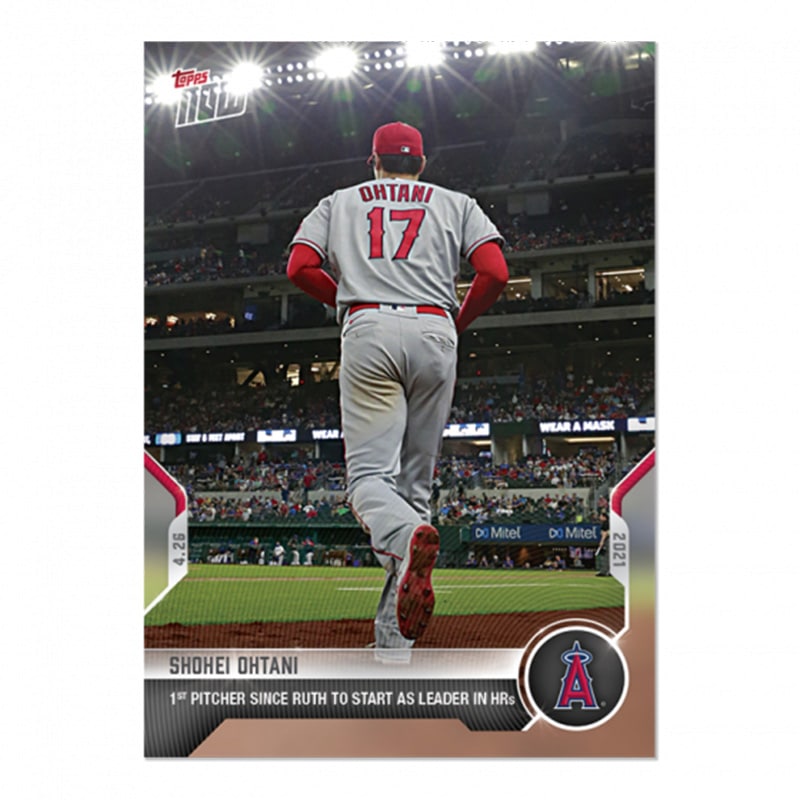 大谷翔平 #137 ベーブ・ルース以来初のHRリーダーとしてスタートしたピッチャー記念 カード 1st Pitcher since Ruth to start as leader in HRs - Shohei Ohtani - 2021 MLB Topps Now Card 137  6/15入荷