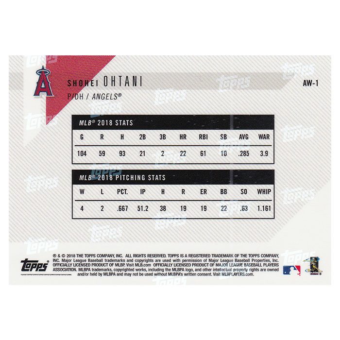 大谷翔平MLB Topps Now Card AW-1