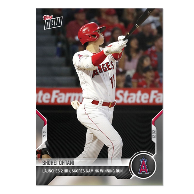 大谷翔平 #452 2ホームラン＆サヨナラ勝利記念 カード Launches 2 HRs, Scores Gaming Winning Run Shohei Ohtani - 2021 MLB Topps Now Card 452  7/24入荷