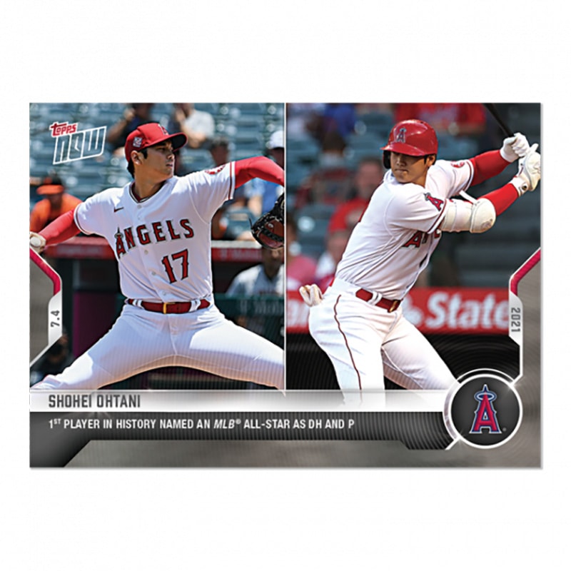大谷翔平 #457 MLB史上初オールスター二刀流選出記念カード 1st Player in History Named AN MLB All-Star as DH and P - Shohei Ohtani 2021 Topps Now Card 7/28入荷