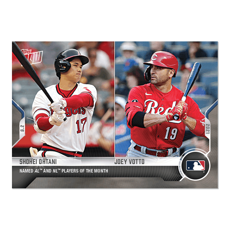 大谷翔平&ジョーイ・ボット #604 2021年7月月間最優秀選手賞受賞記念 カード Named AL and NL Players of the Month Shohei Ohtani & Joey Votto - 2021 MLB Topps Now Card 9/6入荷