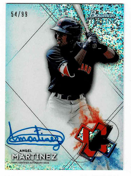 Angel Martinez MLB 2021 Bowman Sterling Autographs Speckle 54/99