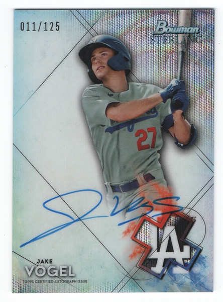 Jake Vogel MLB 2021 Bowman Sterling Autographs Wave 011/125