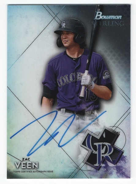 Zac Veen MLB 2021 Bowman Sterling Autographs