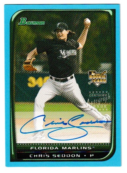 Chris Seddon 2008 Bowman Autographs Blue 500枚限定！（459/500） / クリス・セドン