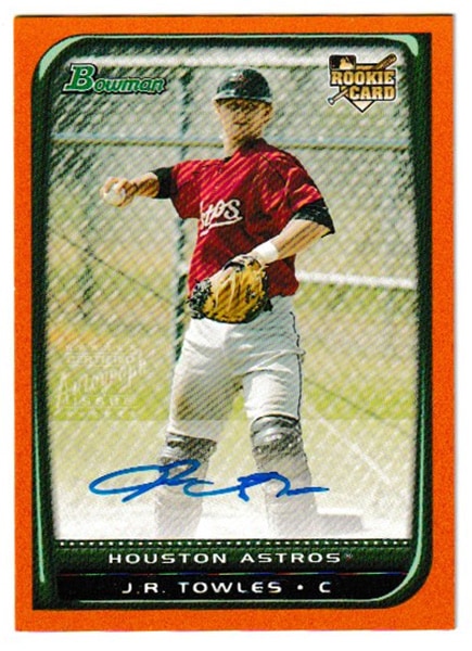 J.R. Towles 2008 Bowman Autographs Orange 250枚限定！（022/250） / J.R. タウルズ