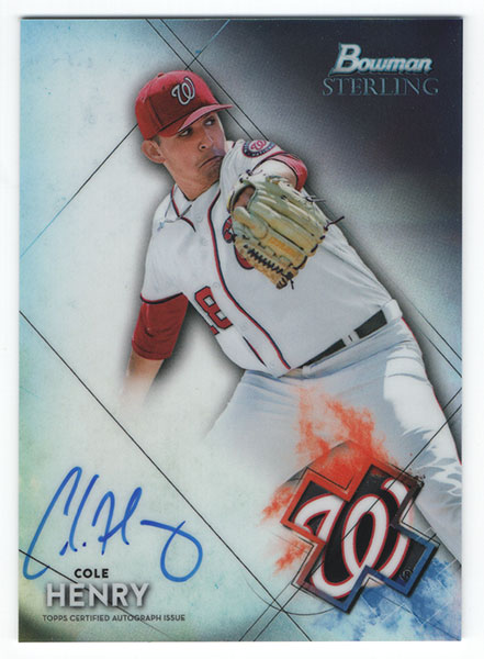 Cole Henry MLB 2021 Bowman Sterling Autographs