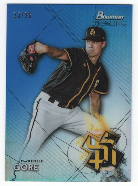 MacKenzie Gore MLB 2021 Bowman Sterling Blue Refractor 23/25
