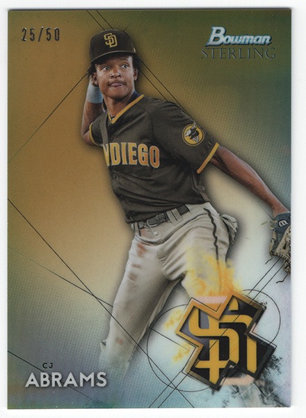 CJ Abrams MLB 2021 Bowman Sterling Gold 25/50