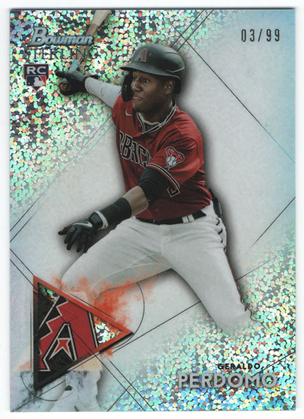 Geraldo Perdomo MLB 2021 Bowman Sterling Speckle Refractors 03/99