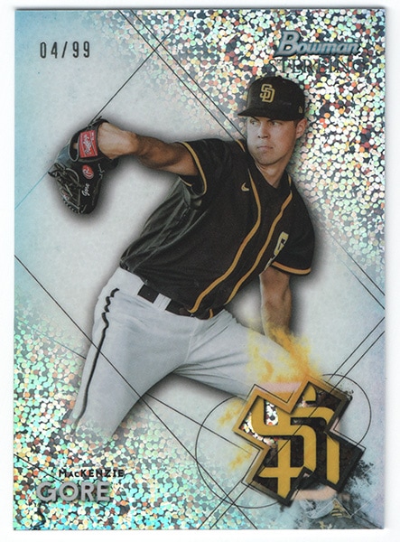 MacKenzie Gore MLB 2021 Bowman Sterling Speckle Refractors 04/99