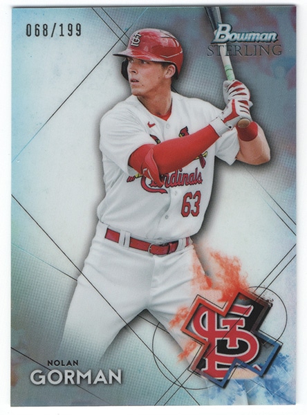 Nolan Gorman MLB 2021 Bowman Sterling  Refractor 068/199