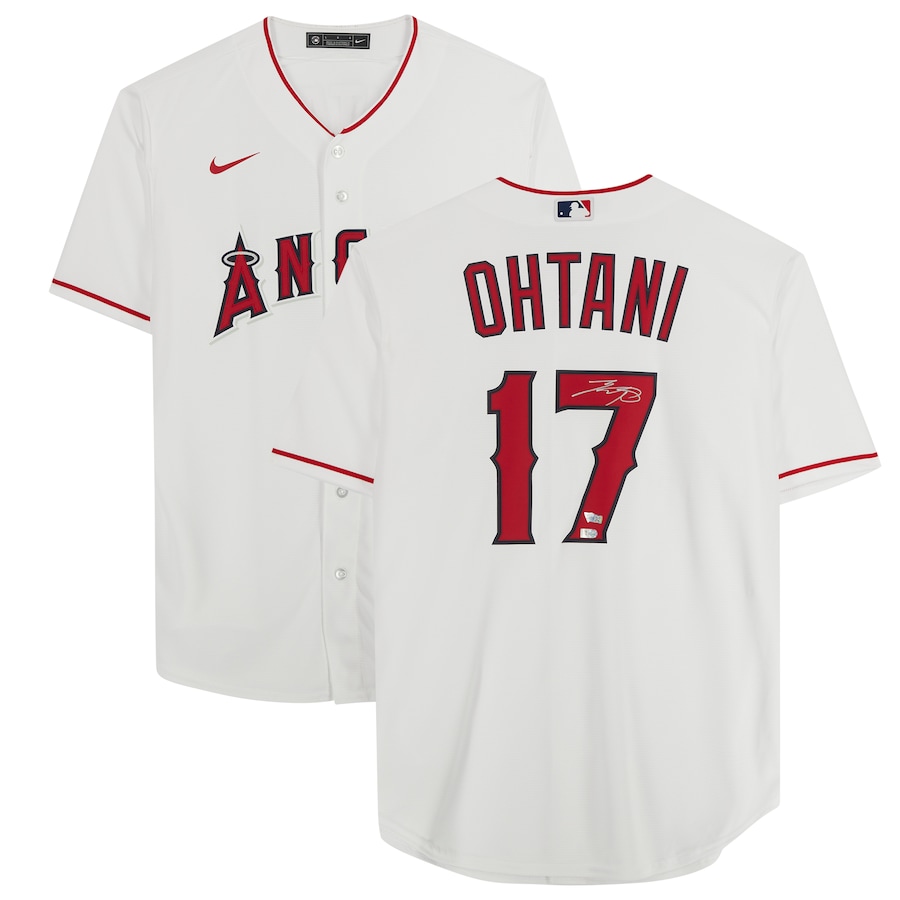 大谷翔平 直筆サイン入り エンゼルス レプリカ ユニフォーム ホワイト / Shohei Ohtani Autographed Angels Replica Jersey Nike White-カードファナティック