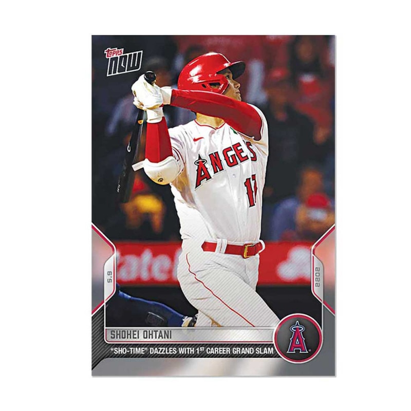 大谷翔平 #155キャリア初の満塁ホームランを記録した記念カード “Sho-Time”Dazzles With 1st Career Grand Slam-Shohei Ohtani 2022 MLB Topps Now Card